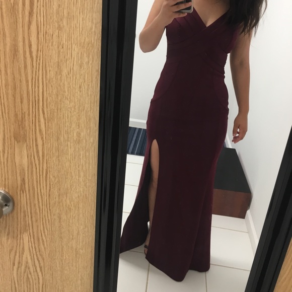 Cabernet Red prom dress - Picture 2 of 4